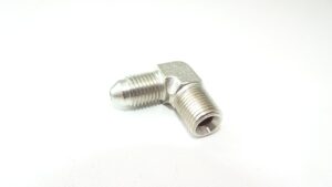 3/8" x 24 UNF convex - 1/8" NPT 90 deg